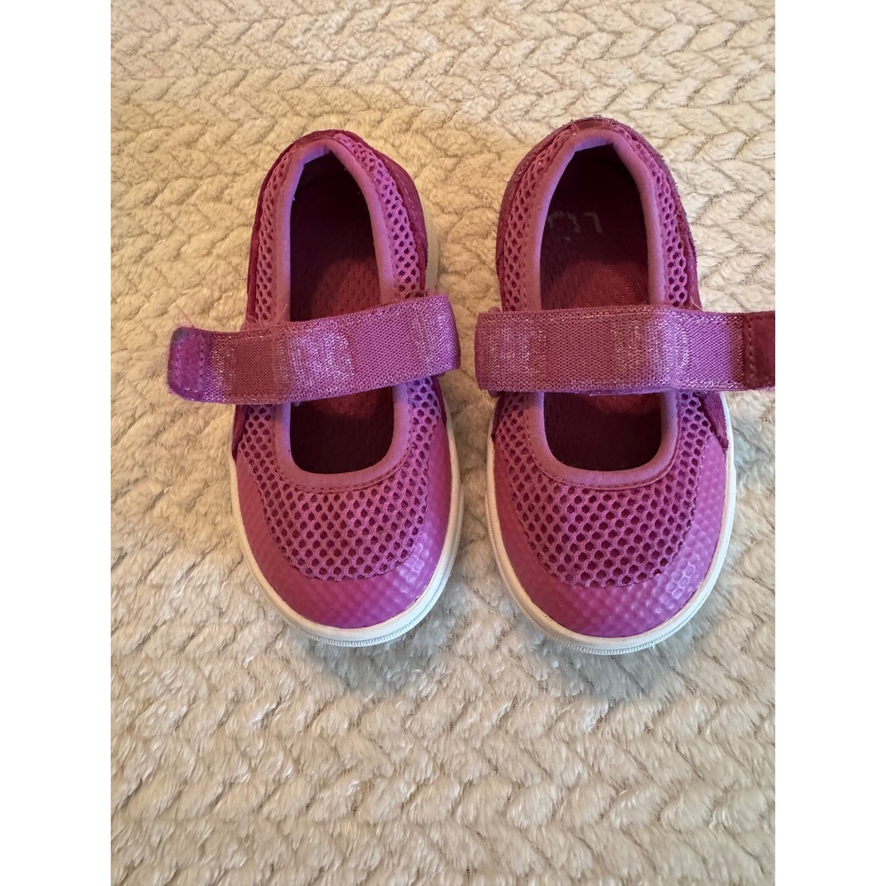 UGG Toddler Girls Jass Mary Jane Purple Mesh Suede Sneakers 1124872T Size 6